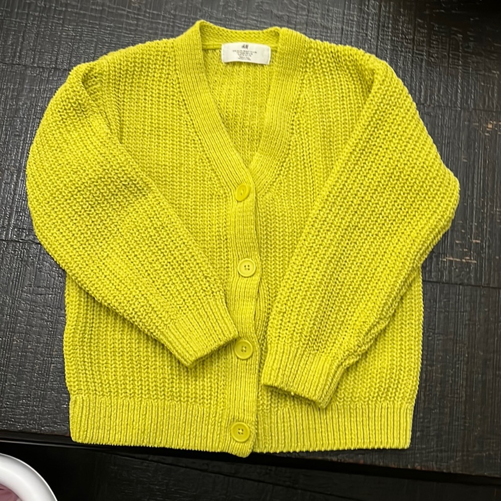 Green cardigan for girls size 7-8